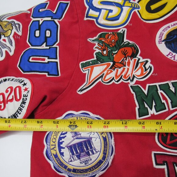 Big Boy Swac Southwestern Athletic Conference Jacket Red Alabama Varsity Men 2XL - Picture 15 of 15